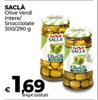 SACLÀ Olive Verdi Intere/Snocciolate