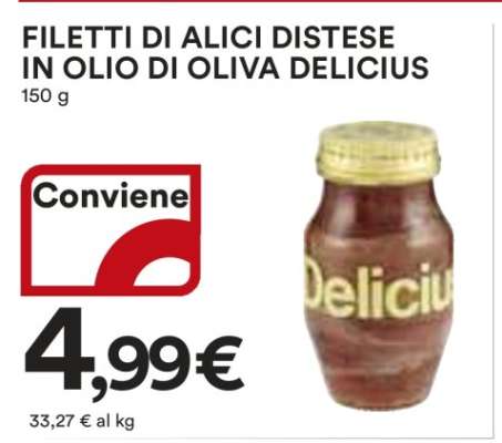 Filetti di Alici Distese in Olio di Oliva Delicius