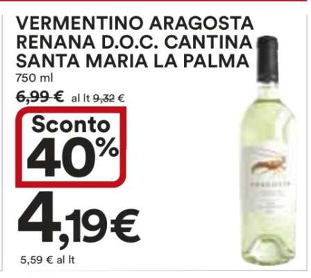 Vermentino Aragosta Renana D.O.C. Cantina Santa Maria La Palma