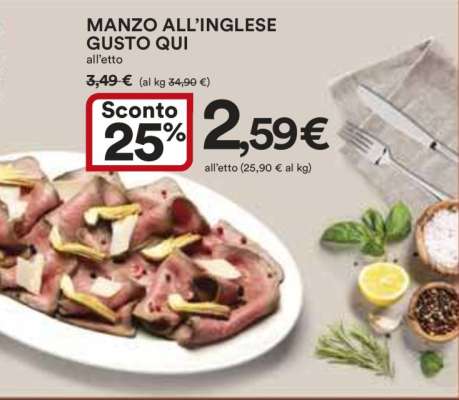 Manzo all'inglese Gusto Qui