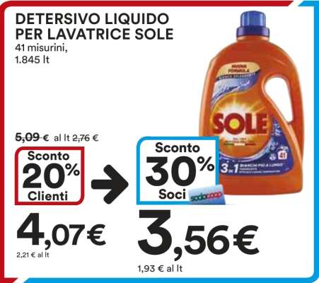 Detersivo Liquido per Lavatrice Sole