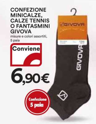 CONFEZIONE MINICALZE, CALZE TENNIS O FANTASMINI GIVOVA