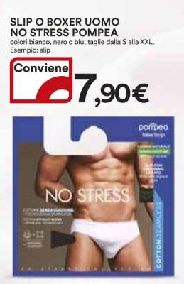 SLIP O BOXER UOMO NO STRESS POMPEA