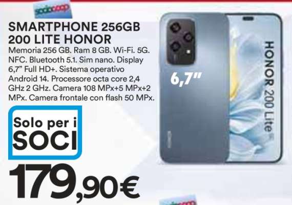 SMARTPHONE 256GB 200 LITE HONOR
