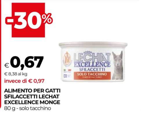 ALIMENTO PER GATTI SFILACCETTI LECHAT EXCELLENCE MONGE