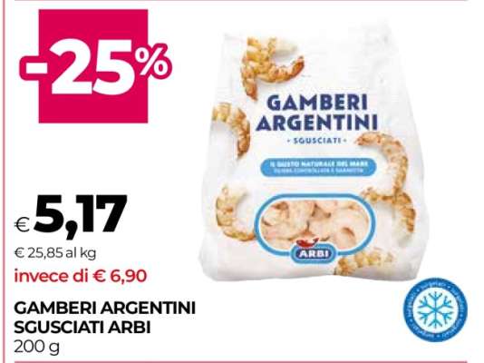 GAMBERI ARGENTINI SGUSCIATI ARBI