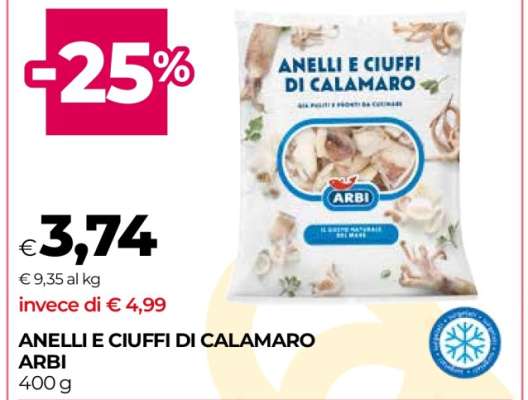 ANELLI E CIUFFI DI CALAMARO ARBI