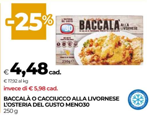 BACCALÀ O CACCIUCCO ALLA LIVORNESE L’OSTERIA DEL GUSTO MENO30