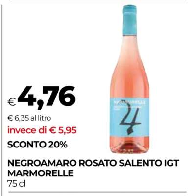 NEGROAMARO ROSATO SALENTO IGT MARMORELLE