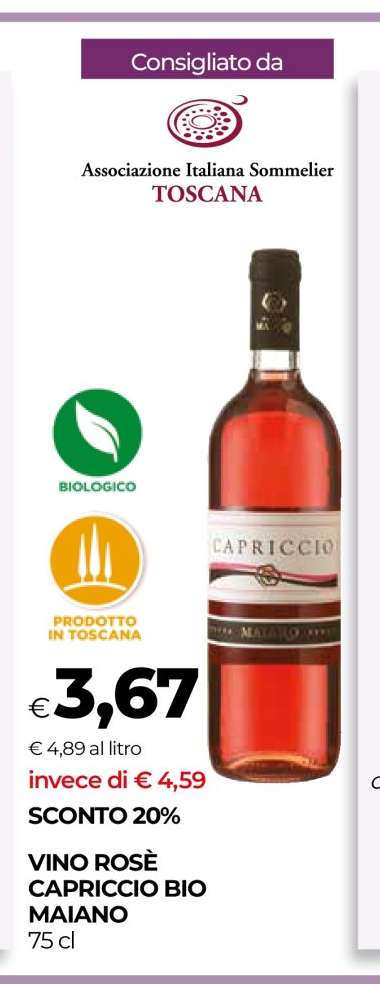 VINO ROSÈ CAPRICCIO BIO MAIANO