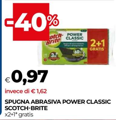 SPUGNA ABRASIVA POWER CLASSIC SCOTCH-BRITE