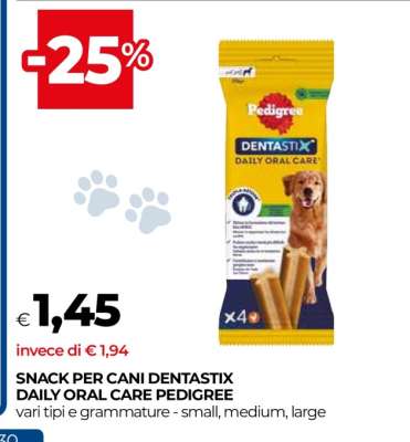 SNACK PER CANI DENTASTIX DAILY ORAL CARE PEDIGREE