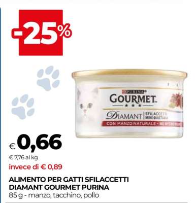 ALIMENTO PER GATTI SFILACCETTI DIAMANT GOURMET PURINA