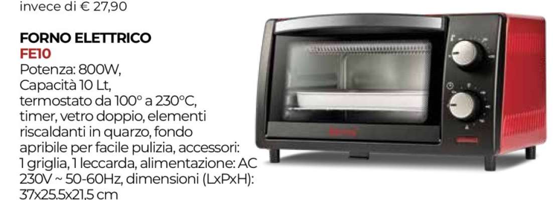 FORNO ELETTRICO FE10