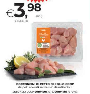 Bocconcini di Petto di Pollo Coop