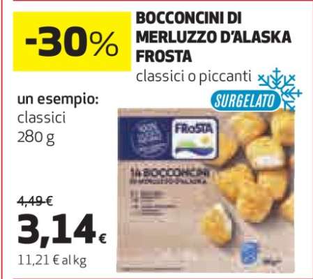 BOCCONCINI DI MERLUZZO D’ALASKA FROSTA