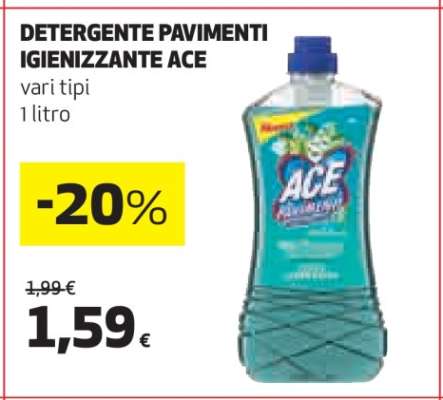 DETERGENTE PAVIMENTI IGIENIZZANTE ACE