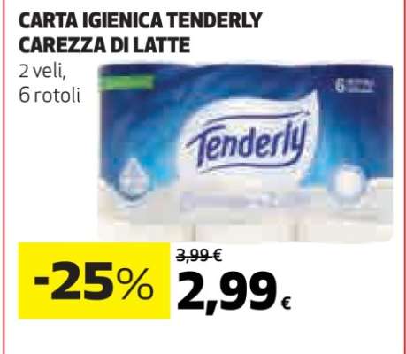 CARTA IGIENICA TENDERLY CAREZZA DI LATTE