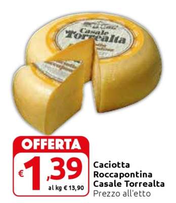 Caciotta Roccapontina Casale Torrealta