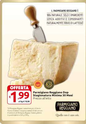 Parmigiano Reggiano Dop Stagionatura Minima 30 Mesi