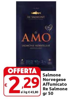 Salmone Norvegese Affumicato Re Salmone gr 50