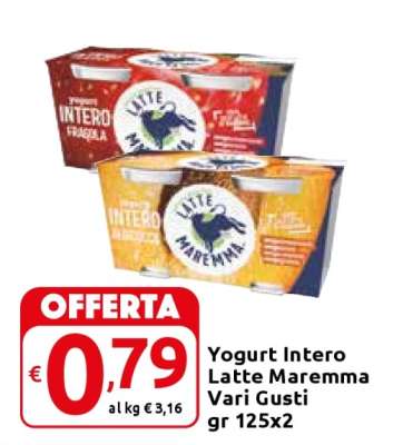Yogurt Intero Latte Maremma Vari Gusti