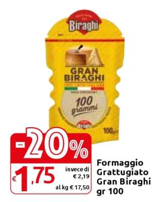 Formaggio grattugiato Gran Biraghi gr 100