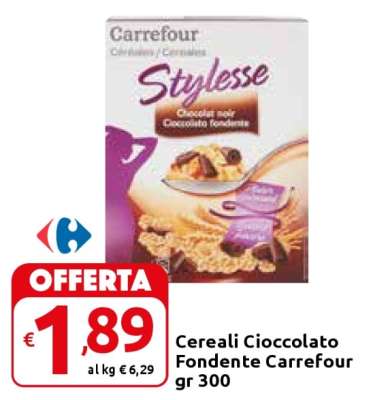 Cereali Cioccolato Fondente Carrefour gr 300