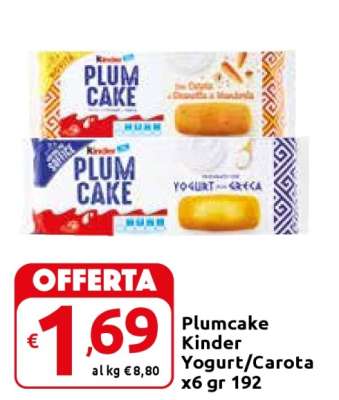 Plumcake Kinder Yogurt/Carota