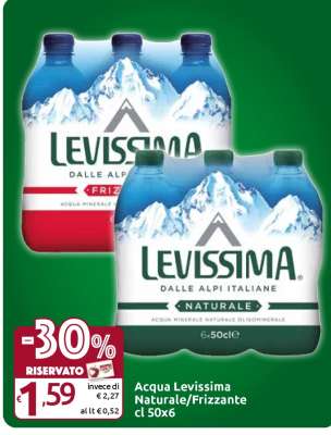 Acqua Levissima Naturale/Frizzante cl 50x6