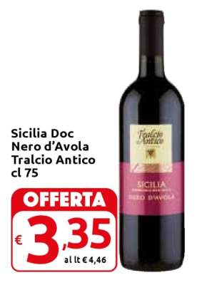 Sicilia Doc Nero d'Avola Tralcio Antico cl 75