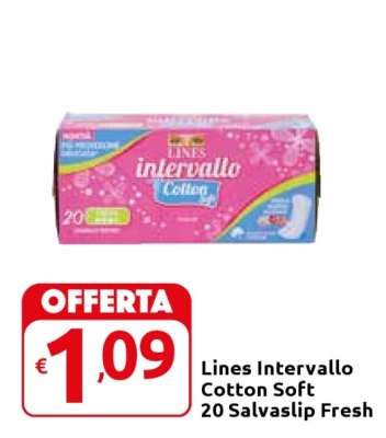 Lines Intervallo Cotton Soft 20 Salvaslip Fresh