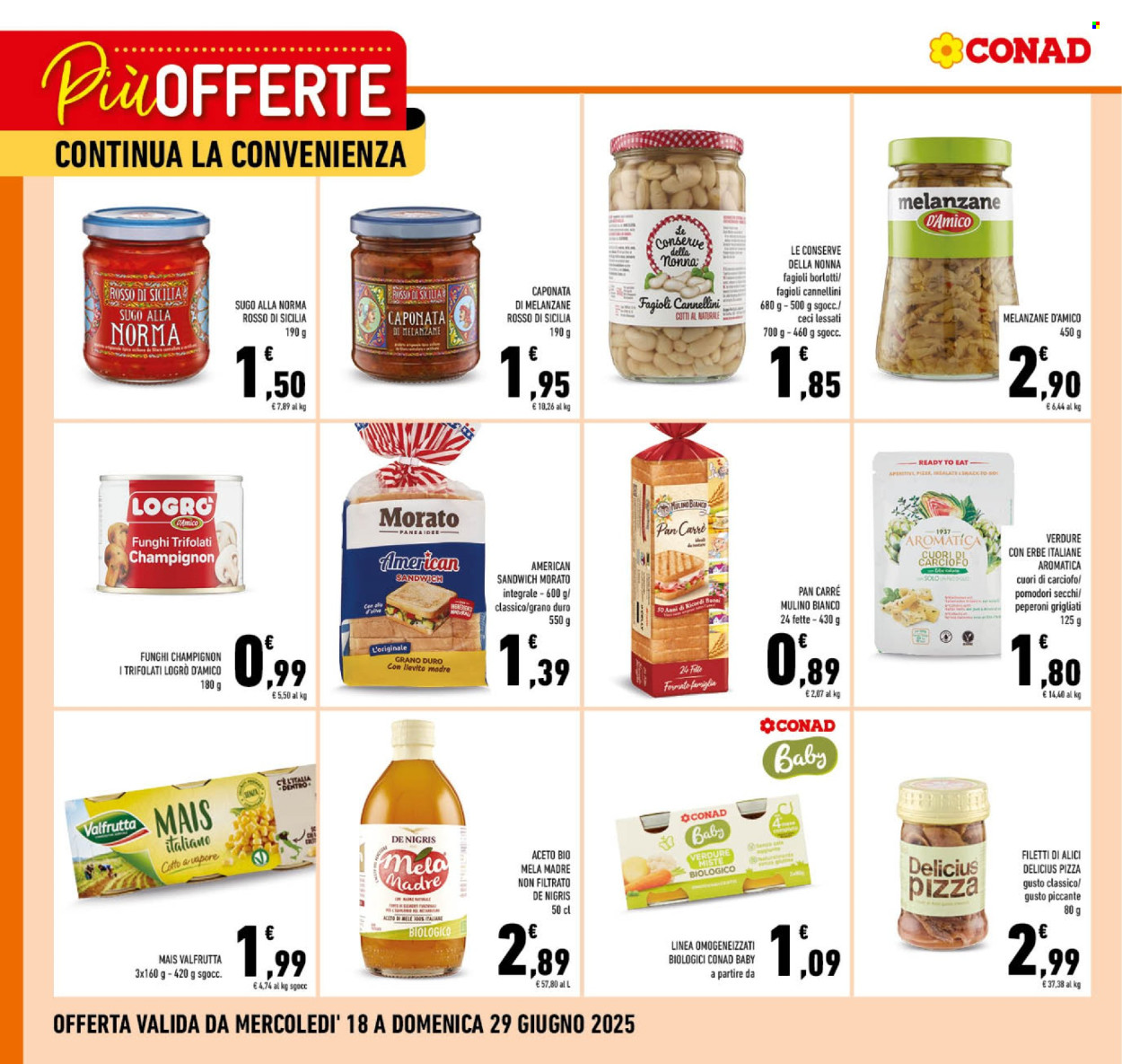 Volantino Conad - 18/6/2025 - 29/6/2025. Pagina 1