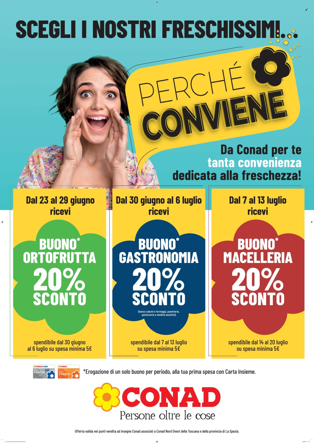 Volantino Conad - 23/6/2025 - 13/7/2025. Pagina 1
