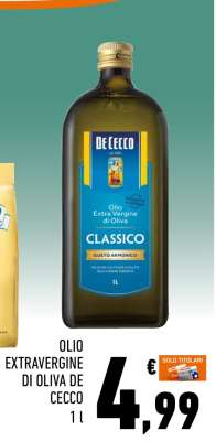 OLIO EXTRAVERGINE DI OLIVA DE CECCO
