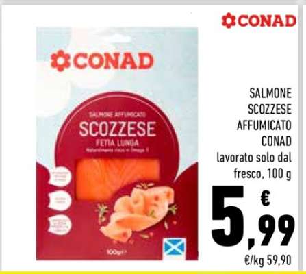 SALMONE SCOZZESE AFFUMICATO CONAD