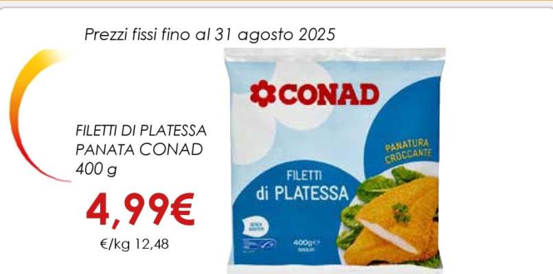 FILETTI DI PLATESSA PANATA CONAD
