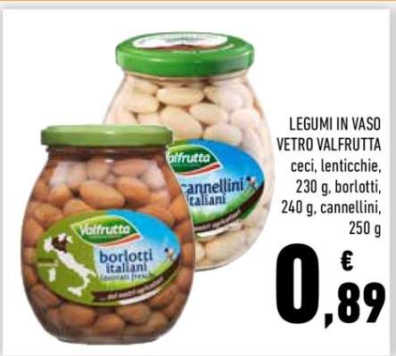 Legumi in Vaso Vetro Valfrutta