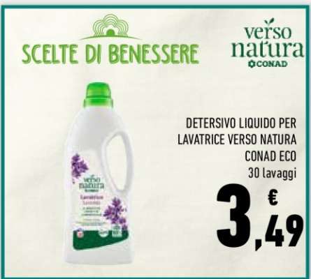 Detersivo liquido per lavatrice Verso Natura Conad Eco
