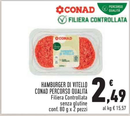 HAMBURGER DI VITELLO CONAD PERCORSO QUALITA'