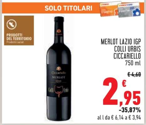 Merlot Lazio IGP Colli Urbis Ciccariello