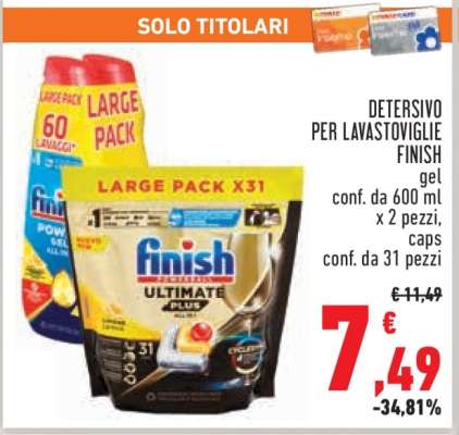 Detersivo per Lavastoviglie Finish