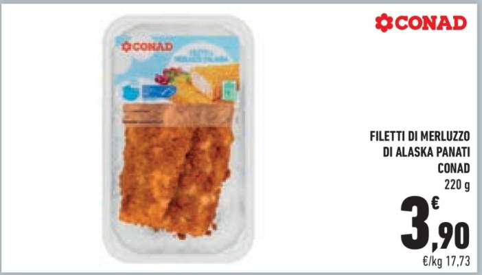 FILETTI DI MERLUZZO DI ALASKA PANATI CONAD