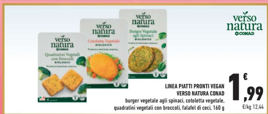 LINEA PIATTI PRONTI VEGAN VERSO NATURA CONAD