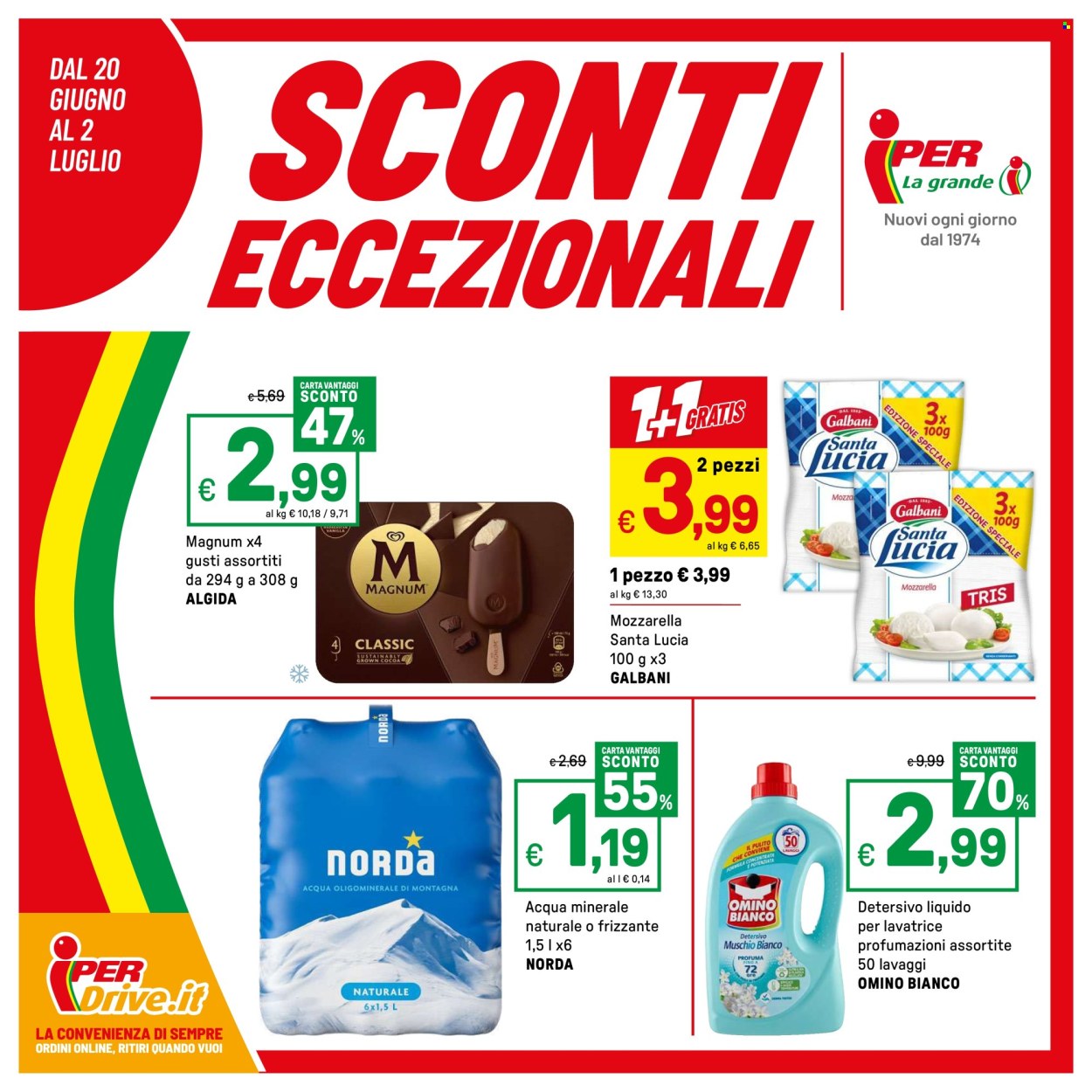 Volantino Iper, La grande i - 20/6/2025 - 2/7/2025. Pagina 1