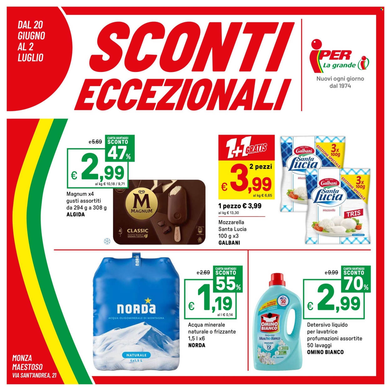 Volantino Iper, La grande i - 20/6/2025 - 2/7/2025. Pagina 1
