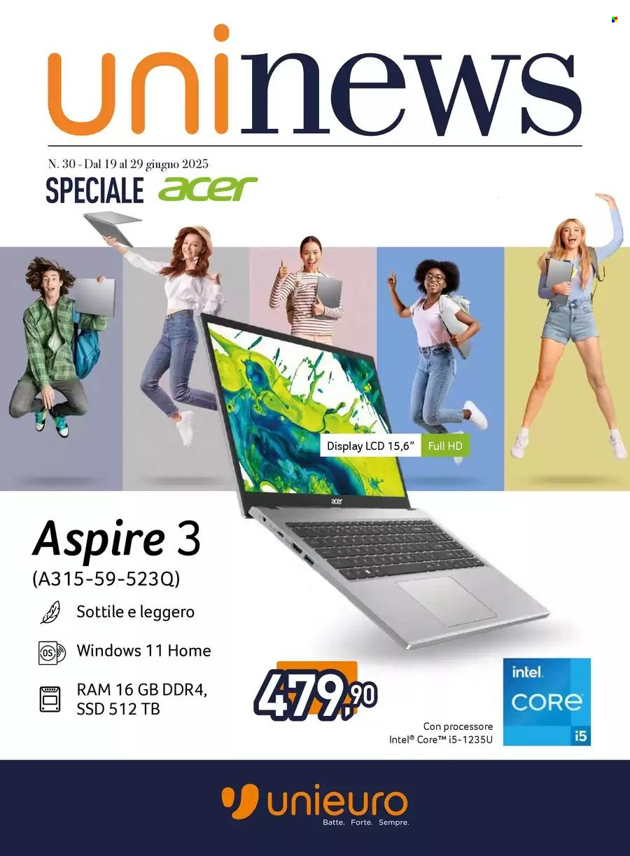 Volantino Unieuro - 19/6/2025 - 29/6/2025. Pagina 1