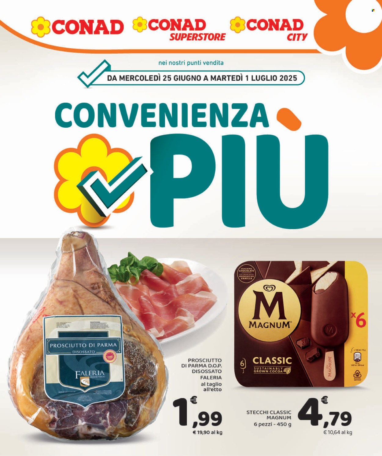 Volantino Conad - 25/6/2025 - 1/7/2025. Pagina 1