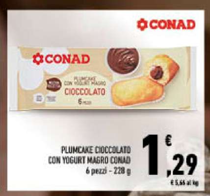 PLUMCAKE CIOCCOLATO CON YOGURT MAGRO CONAD