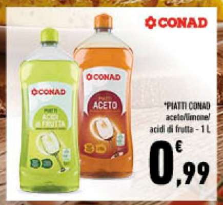 PIATTI CONAD aceto/limone